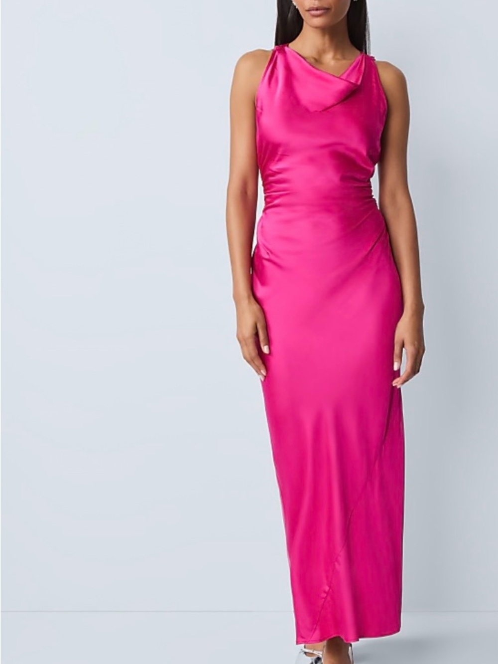 Ann Taylor Fuchsia Viscose Gown